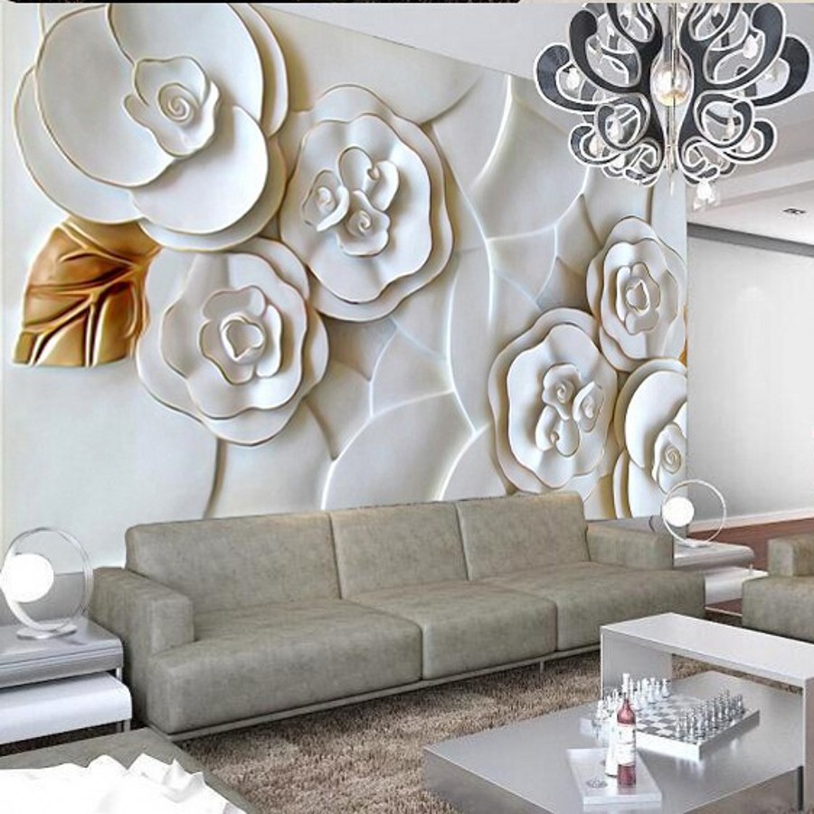 Wholesale- Custom 3d photo wallpaper embossed wallpaper of wall paper modern minimalist living room TV background white roses 3d wallpaper, As pic
Wholesale- Custom 3d photo wallpaper embossed wallpaper of wall paper modern minimalist living room TV background white roses 3d wallpaper, As pic