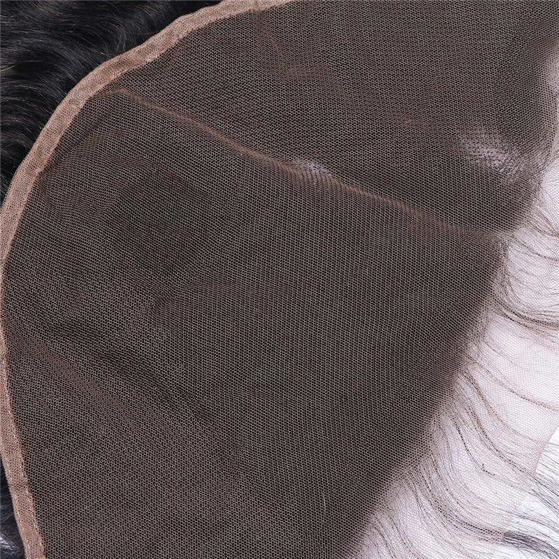 13x6 Ear to Ear Lace Frontal Closure With Bleached Knots Natural Color 1B Brazilian Body Wave Human Remy Hair Extensions