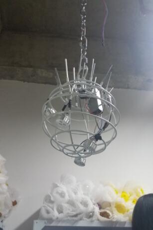 Modern Crystal Chandeliers Pendant Ceiling Lamp with Bulbs Fixture Blue Glass Chandelier Lighting Fit for Kitchen Dining Room