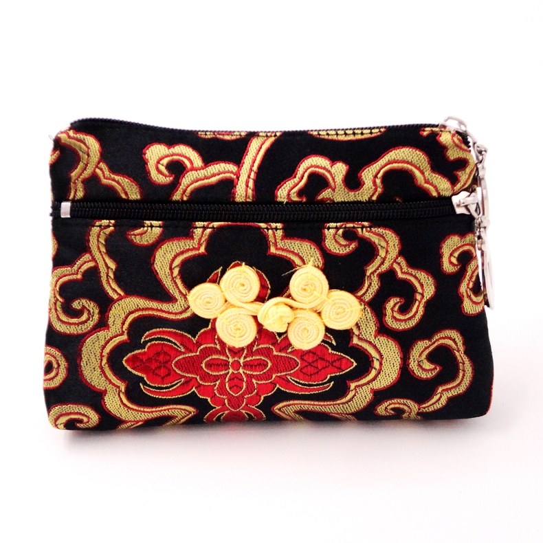 Chinese knot Layered Double Zipper Gift Bag Travel Jewelry Storage Pouch Silk Brocade Money Pocket Coin Purse Card Holder
Chinese knot Layered Double Zipper Gift Bag Travel Jewelry Storage Pouch Silk Brocade Money Pocket Coin Purse Card Holder