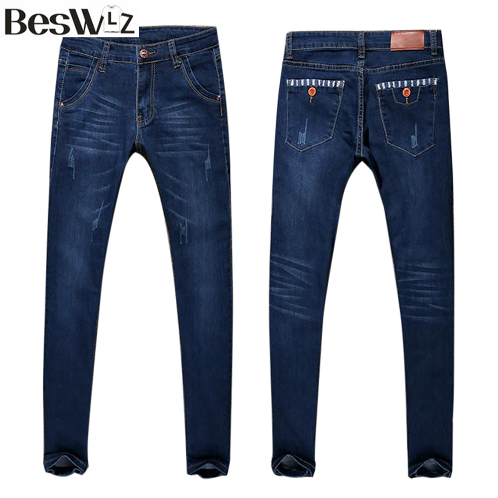 Wholesale-2016 Beswlz Men Pencil Jeans Pants Casual Fashion Straight Denim Jeans Men Slim Male Blue Jeans 3001
Wholesale-2016 Beswlz Men Pencil Jeans Pants Casual Fashion Straight Denim Jeans Men Slim Male Blue Jeans 3001