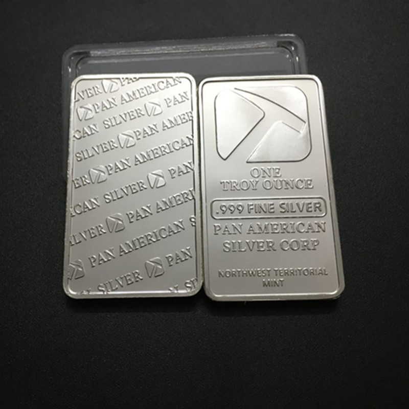 10 pcs brand new One troy OZ Pan American Hammer fine silver plated souvenir bar coin. Free shipping.
10 pcs brand new One troy OZ Pan American Hammer fine silver plated souvenir bar coin. Free shipping.