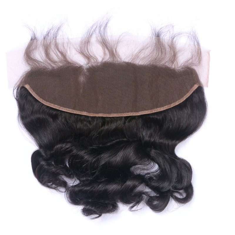 Loose Wave Brazilian Virgin Hair Lace Frontal With 3 Human Hair Bundles 13X4 Ear To Ear Lace Frontal Human Hair Weaves Closure