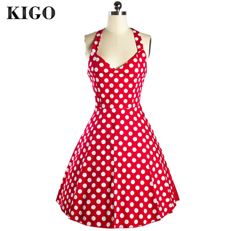 KIGO Women Dress Print Floral Party Vintage Dresses 50s 60s Halter Red Polka Dot Rockabilly Dress Plus Size Casual Dress Z51S, Black
KIGO Women Dress Print Floral Party Vintage Dresses 50s 60s Halter Red Polka Dot Rockabilly Dress Plus Size Casual Dress Z51S, Black