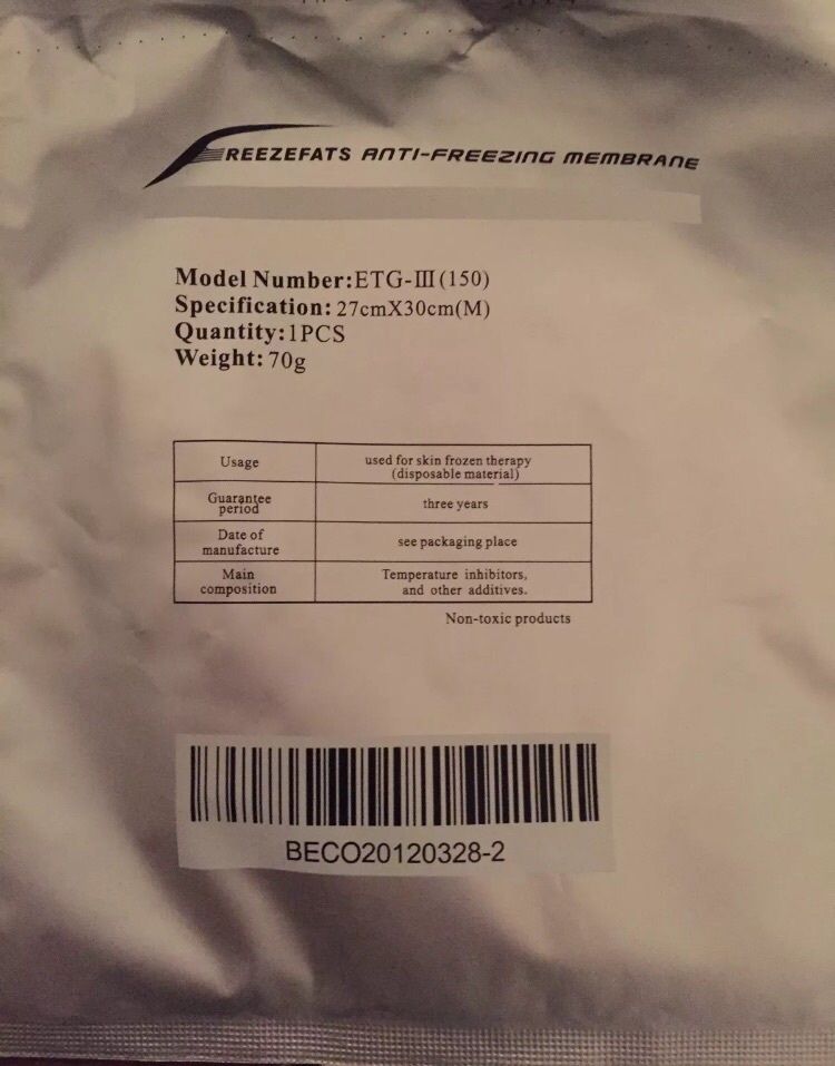 HIGH QUALITY!!! Anti freezer Membrane for freezing Slimming Machine Freeze Fat Cryo Membrane Cooling Weight Loss Paper 50pieces
