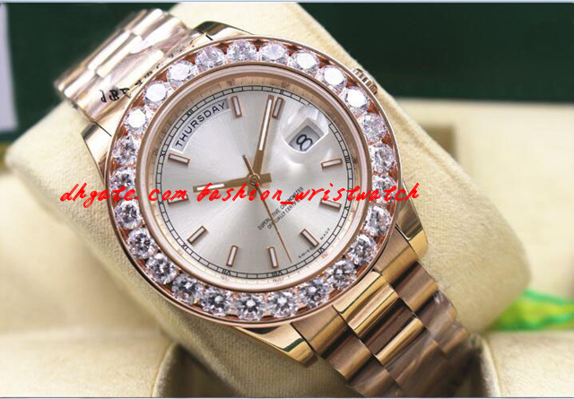 New Arrival Top Quality Luxury 18k Rose Gold Mens 41MM18038 Bigger Diamond Bezel Watch Automatic movement Men's Watch 
New Arrival Top Quality Luxury 18k Rose Gold Mens 41MM18038 Bigger Diamond Bezel Watch Automatic movement Men's Watch
