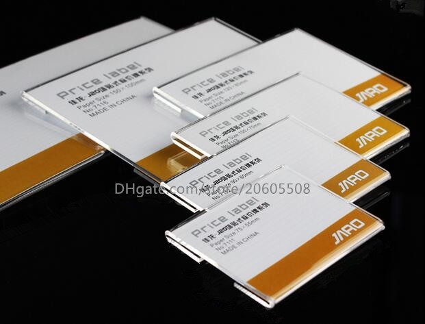 Wholesale 50pcs Acrylic T1.2mm Plastic Price Tag Sign Label frame Display Wall Sticker Paper Advertising Promotion Name Card Holders
Wholesale 50pcs Acrylic T1.2mm Plastic Price Tag Sign Label frame Display Wall Sticker Paper Advertising Promotion Name Card Holders
