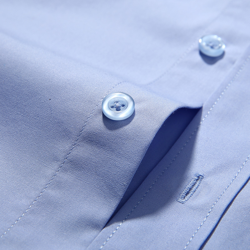 Wholesale- Spring&Autumn High Quality Men's Square Collar Dress Shirts Formal Shirts For Men Solid Color Classic Styles Work Wear