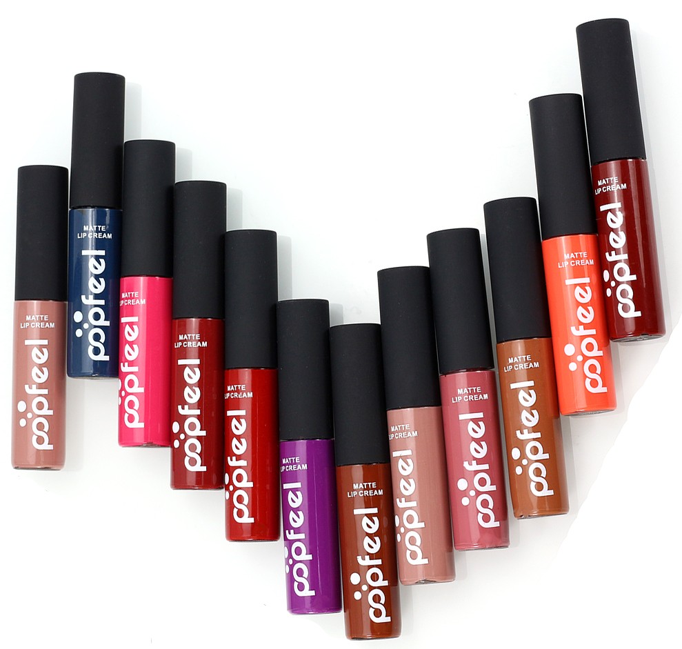 12 Colors Tint liquid Lipstick Matte Lip Gloss Red Velvet Waterproof Long Lasting Lipgloss Sexy Lipstick Tattoo Makeup