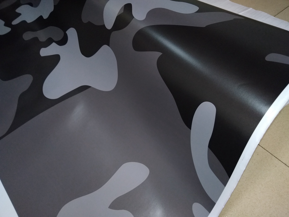 Large Gunmetal Camo Car Wrap Vinyl With Air Release Gloss/ Matt Arctic Camouflage covering Truck boat graphics STYLING 1.52X30M (5x98ft)
