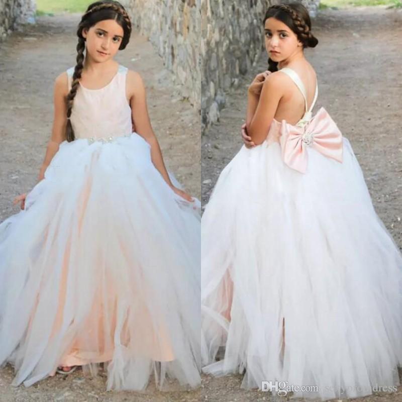 White And Blush Pink Girls Pageant Gowns With Beaded Big Bow Spaghetti Flower Girl Dresses For Wedding Children Baby Formal WearS1, Fuchsia
White And Blush Pink Girls Pageant Gowns With Beaded Big Bow Spaghetti Flower Girl Dresses For Wedding Children Baby Formal WearS1, Fuchsia