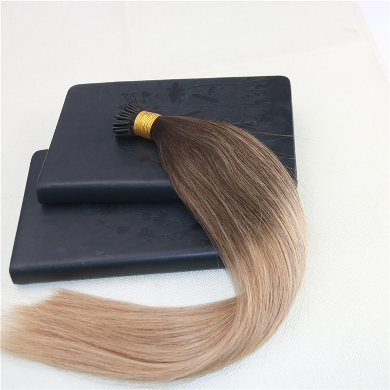 100% Virgin Brazilian Human Hair I-Tip Prebonded Hair Extensions Double Drawn Keratin Stick Fusion Remy Hair Extensions I Tip