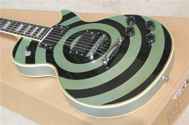 Custom Shop Zakk Wylde bullseye Dark Olive Green & Black Electric Guitar EMG Pickups Flame Maple Neck Gold Hardware Tradition Tulip Tuners
Custom Shop Zakk Wylde bullseye Dark Olive Green & Black Electric Guitar EMG Pickups Flame Maple Neck Gold Hardware Tradition Tulip Tuners