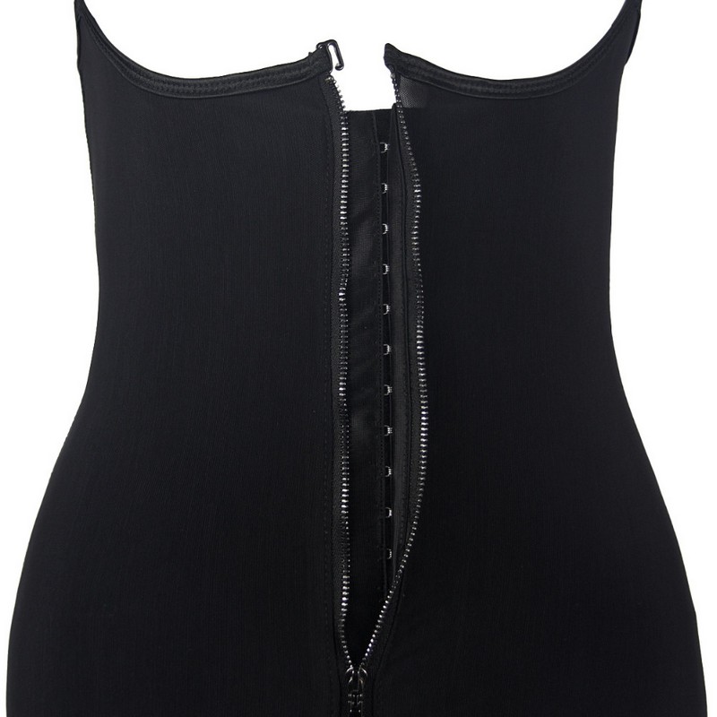 Women Big Plus Size 6XL Girdles Lace Hem Bodyshaper Underbust Slimming Waist Trainer Tummy Control Underwear Butt Lifter Zipper Body Shaper