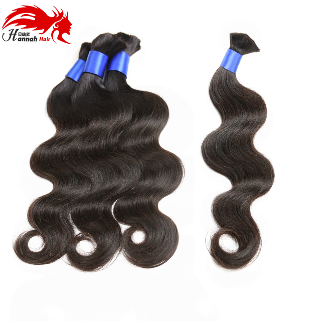 Hannah product Boho Braids Brazilian Bulk Human Hair Body Wave Bulk Hair For Braiding No Attachment 3pcs Unprocessed Human Hair