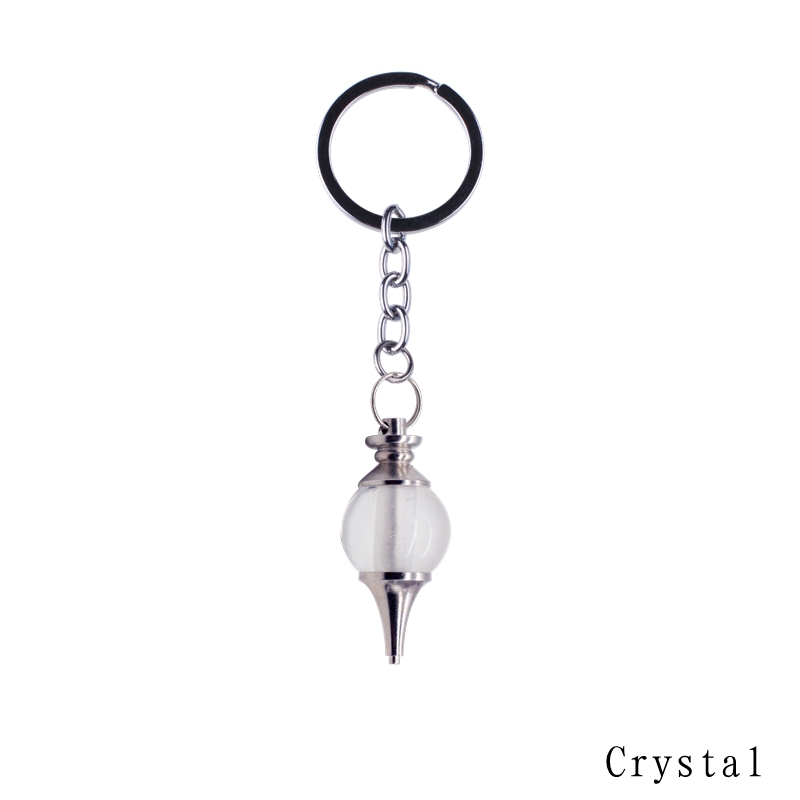 2017 Natural stone crystal ball pendulum key chain accessories keychain Turquoise Lapis lazuli for women spring bag charm