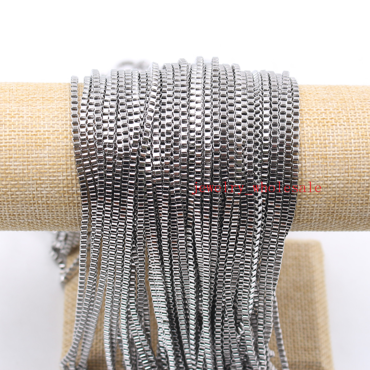 

in bulk 5meter /lot wholesale Jewelry Finding Chain silver Stainless Steel 2mm/2.4mm/3mm Box chain marking Women Men