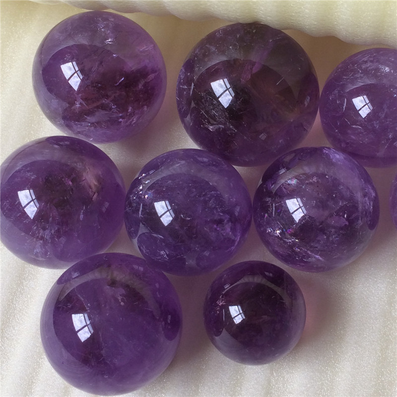 Home decoration 4050 mm Natural rock quartz amethyst stone crystal ball crystal sphere healing business gift1181771