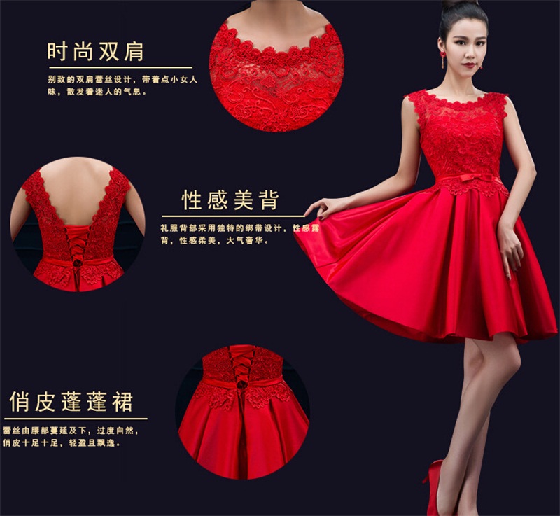 2017 New Real Evening Dresses with Sashes Elegant High Neck A-Line Backless Girls Women Short Ball Prom Party Graduation Formal Dress