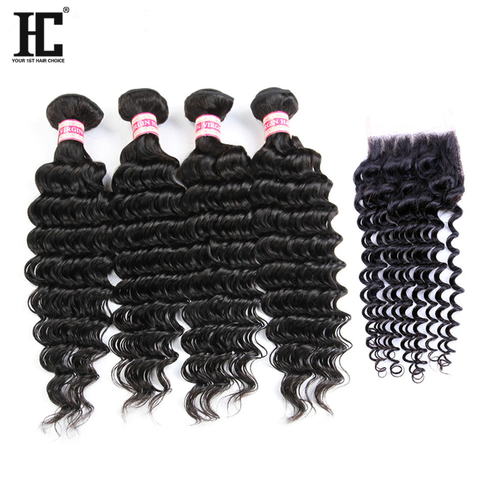 Brazilian Deep Wave Virgin Hair With Closure 4 Bundles With Closure Brazilian Virgin Hair With Free Part Closure HC Human Hair Extensions, Natural color
Brazilian Deep Wave Virgin Hair With Closure 4 Bundles With Closure Brazilian Virgin Hair With Free Part Closure HC Human Hair Extensions, Natural color