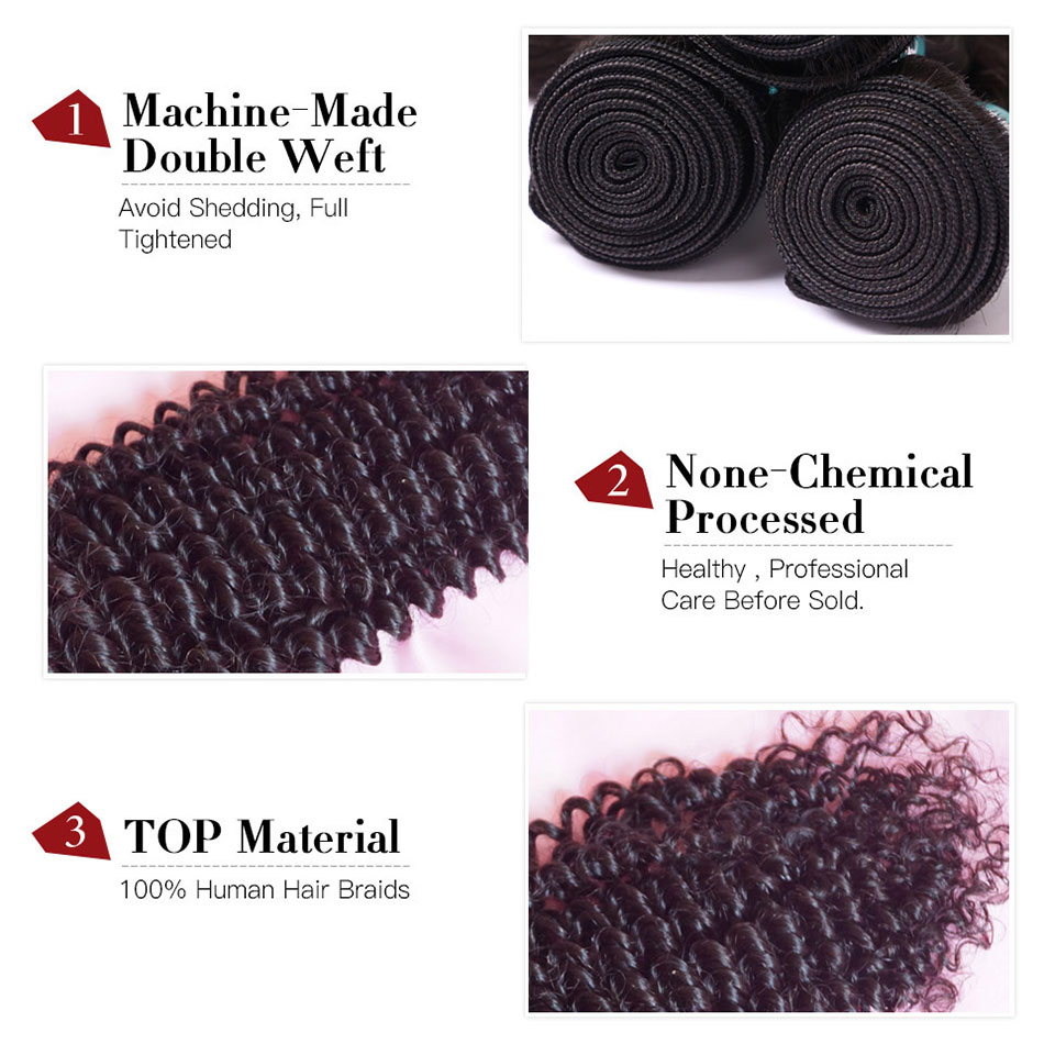 Malaysian Curly Virgin Hair Weave Bundles 3 Pcs Unprocessed Malaysian Human Hair Extensions Malaysian Kinky Curly Virgin Hair Natural Color