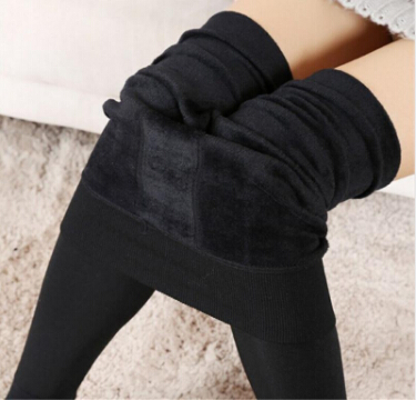 Women Winter Warm Leggings Elastic high waist plus velvet thick Artificial Slim Stretch Pants Thick Women 8 Colors