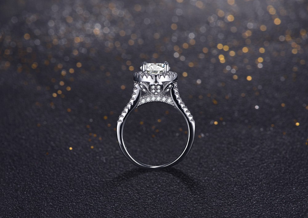 Hot sale Fashion Luxury Women Engagement Jewelry 925 sterling Silver 5A ZC Crystal Zircon Female Wedding Finger Flower Rings For Lover Gift