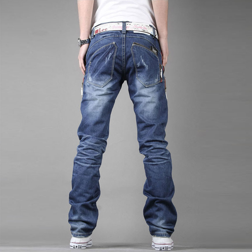 Wholesale-AirGracias High Quality Jeans Men Straight Denim Casual Men Long Pants Trousers Brand Top Zipper Jean Plus Size 28-38