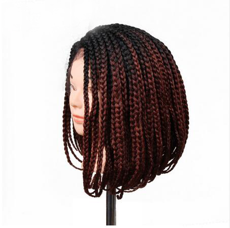 14 Inch Box Braid Crochet Wig Synthetic Lace Front Wig Bob Hairstyle Braided Lace Wigs With Bady Hair For Women USA