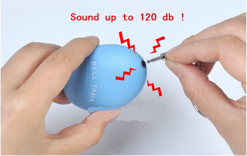 Self Defense Alarm Egg Shape Girl Women Anti-Attack Anti-Rape Security Protect Alert Personal Safety Scream Loud Keychain Alarm