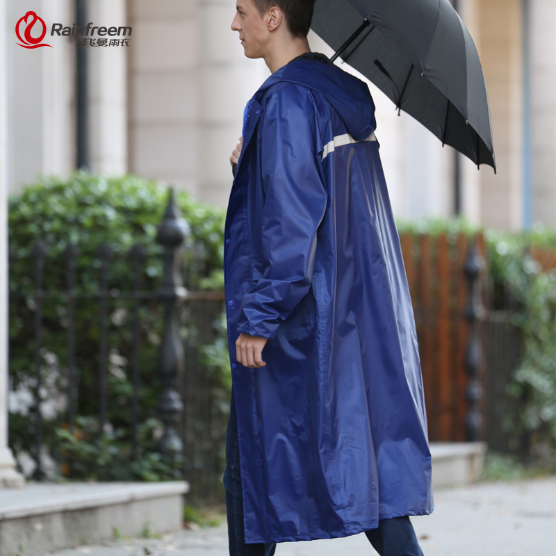Rainfreem Waterproof Men Raincoat Fashion Rain Jacket Poncho Plus Size S-6XL Fishing Rainwear Motorcycle Hooded Rain Gear