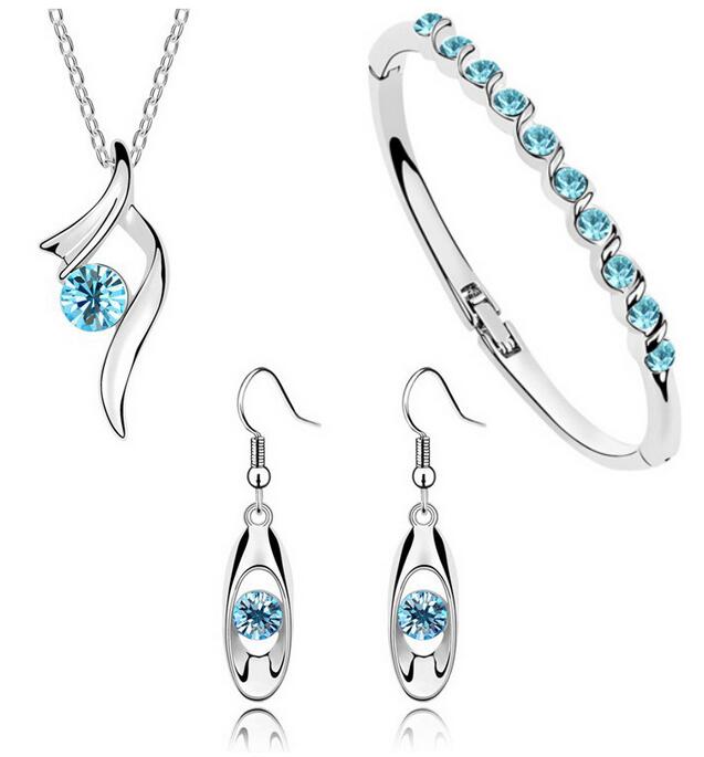 18K White Gold Plated Cute Austrian Crystal Necklace Earrings Bangle Jewelry Sets for Women Cheap Jewelry Sets
18K White Gold Plated Cute Austrian Crystal Necklace Earrings Bangle Jewelry Sets for Women Cheap Jewelry Sets