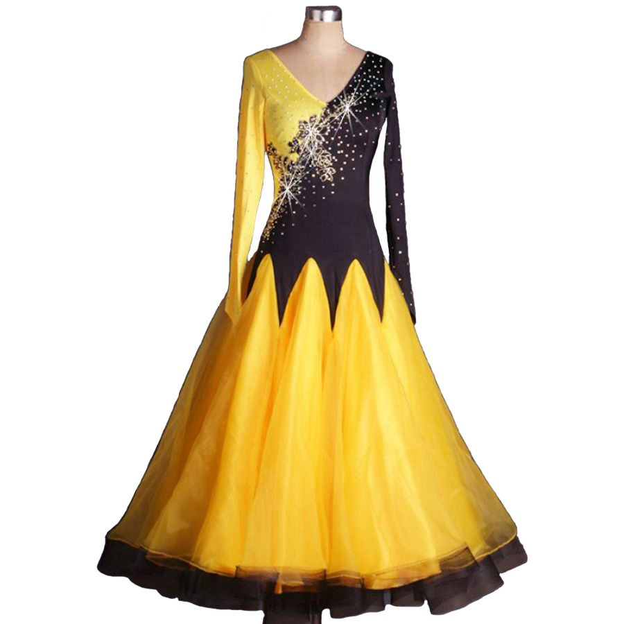 Ballroom Dance Competition Dresses Standard Dance Dresses Waltz Flamenco Tango D159 Long Sleeve Rhinestones Big Sheer Hem Appliques, Black
Ballroom Dance Competition Dresses Standard Dance Dresses Waltz Flamenco Tango D159 Long Sleeve Rhinestones Big Sheer Hem Appliques, Black