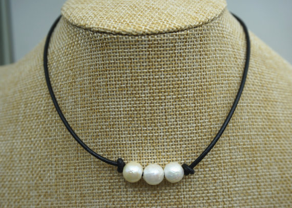JLN Three PCS Pearl Leather Choker Collar Necklace Handmade Freshwater Pearls Jewelry For Women Baby
JLN Three PCS Pearl Leather Choker Collar Necklace Handmade Freshwater Pearls Jewelry For Women Baby