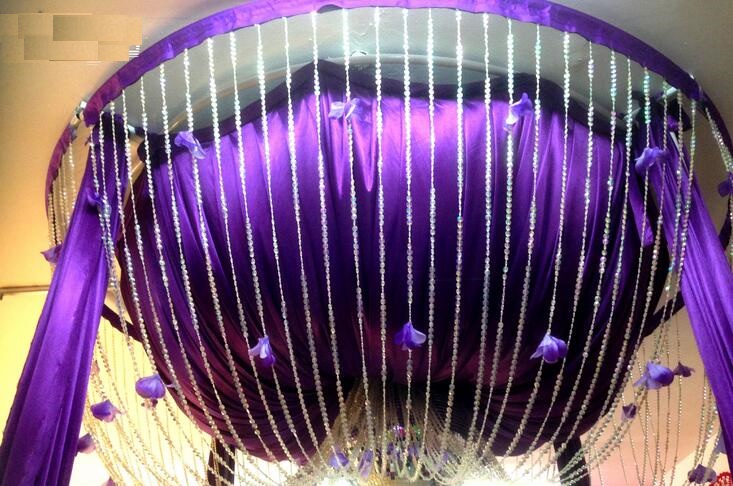 Wholesale-30 Meters Diamond Crystal Acrylic Beads Roll Hanging Garland Strand Wedding Birthday Christmas Decor DIY Curtain WT052