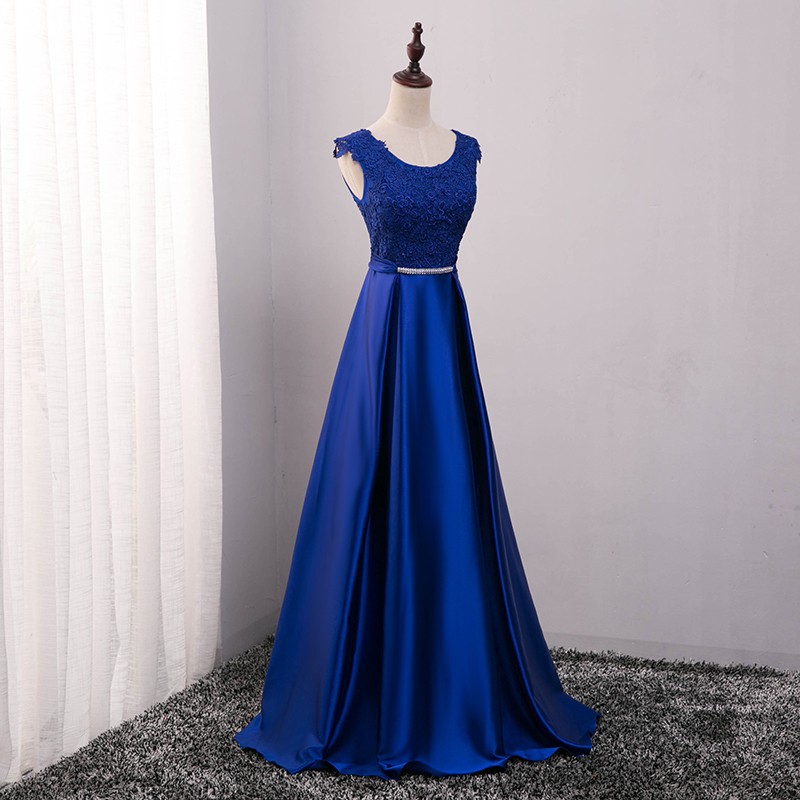 2017 new arrival party evening dresses Long dress Vestido de Festa A-line appliques gown sexy v-opening back prom party dress free shipping