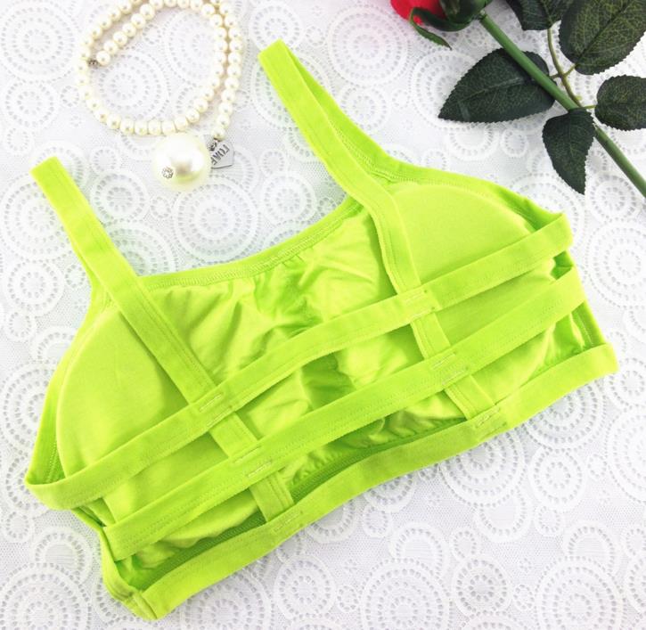 Sexy Women Girl Stripe Strap Back Vest Bra Summer Tops Tube Tank Wrap Bandeau camisole Crop Top with pad black white