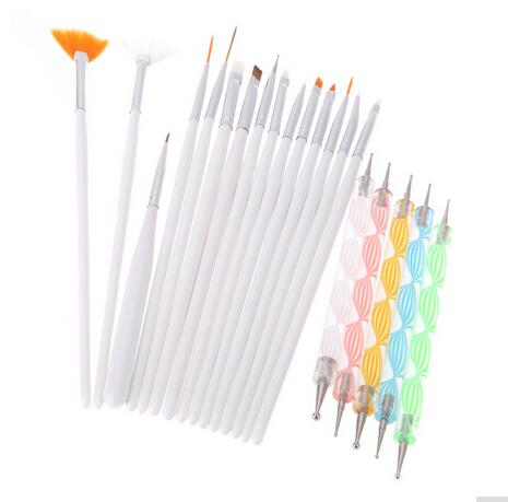 Nail Art Painting Tool 20pcs set Pen Polish Brush Set Kit Professional Nail Brushes Styling XB