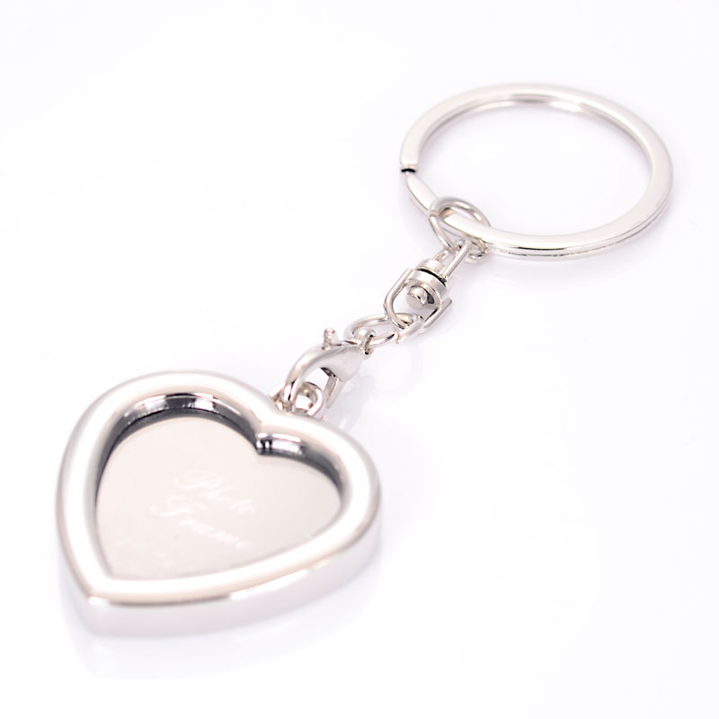 New Heart Key Chain Car Personalized Photo Frame Couple Car Keychain Creative Key Holder For Friend Gift