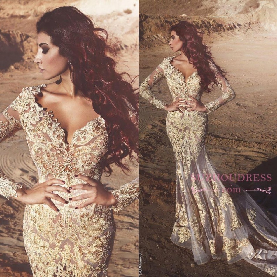 2019 Arabic Mermaid Long Sleeves Lace Prom Dresses Deep V neck Beads Appliqued Dubai Evening Gowns Vestidos De Fiesta BA4470, White
2019 Arabic Mermaid Long Sleeves Lace Prom Dresses Deep V neck Beads Appliqued Dubai Evening Gowns Vestidos De Fiesta BA4470, White