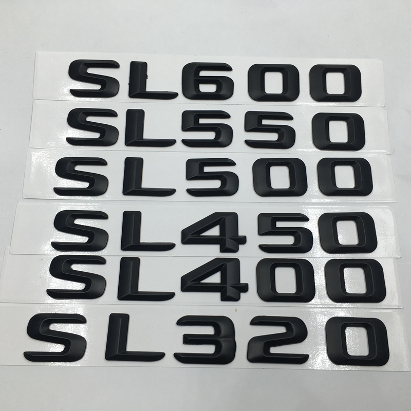 Black SL320 SL400 SL450 SL500 SL550 SL600 Rear Tailagte Emblem Logo Badges Trunk Lettering For Mercedes Benz SL Class R230, Chrome black
Black SL320 SL400 SL450 SL500 SL550 SL600 Rear Tailagte Emblem Logo Badges Trunk Lettering For Mercedes Benz SL Class R230, Chrome black