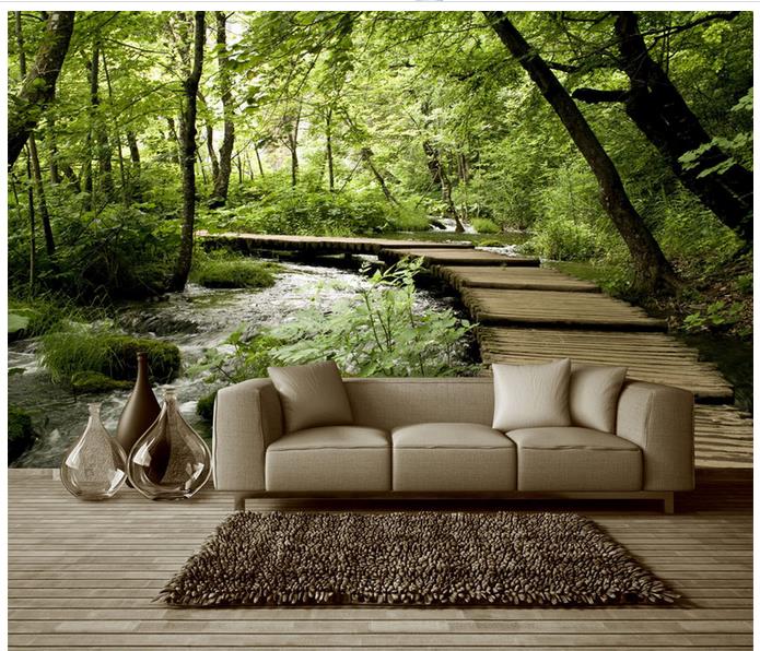 3D photo wallpaper custom 3d wall murals wallpaper Small bridge water wood bridge forest 3D stereo background wall paper living room decor, Customized
3D photo wallpaper custom 3d wall murals wallpaper Small bridge water wood bridge forest 3D stereo background wall paper living room decor, Customized