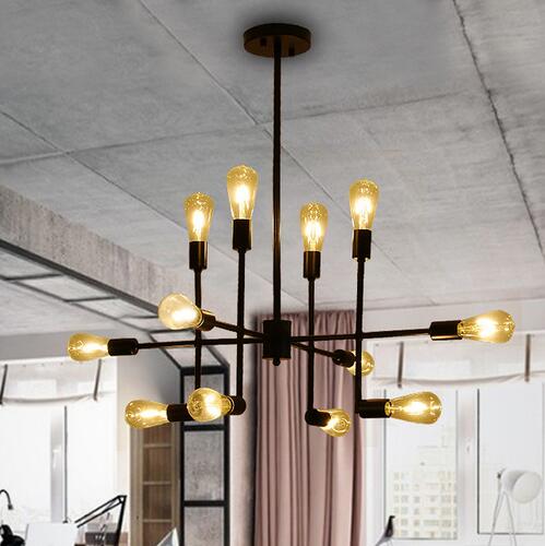 Loft vintage pendant lights iron chandelier lighting 12 heads ceiling lamp restaurant coffee bar lighting fixture edison E27
Loft vintage pendant lights iron chandelier lighting 12 heads ceiling lamp restaurant coffee bar lighting fixture edison E27