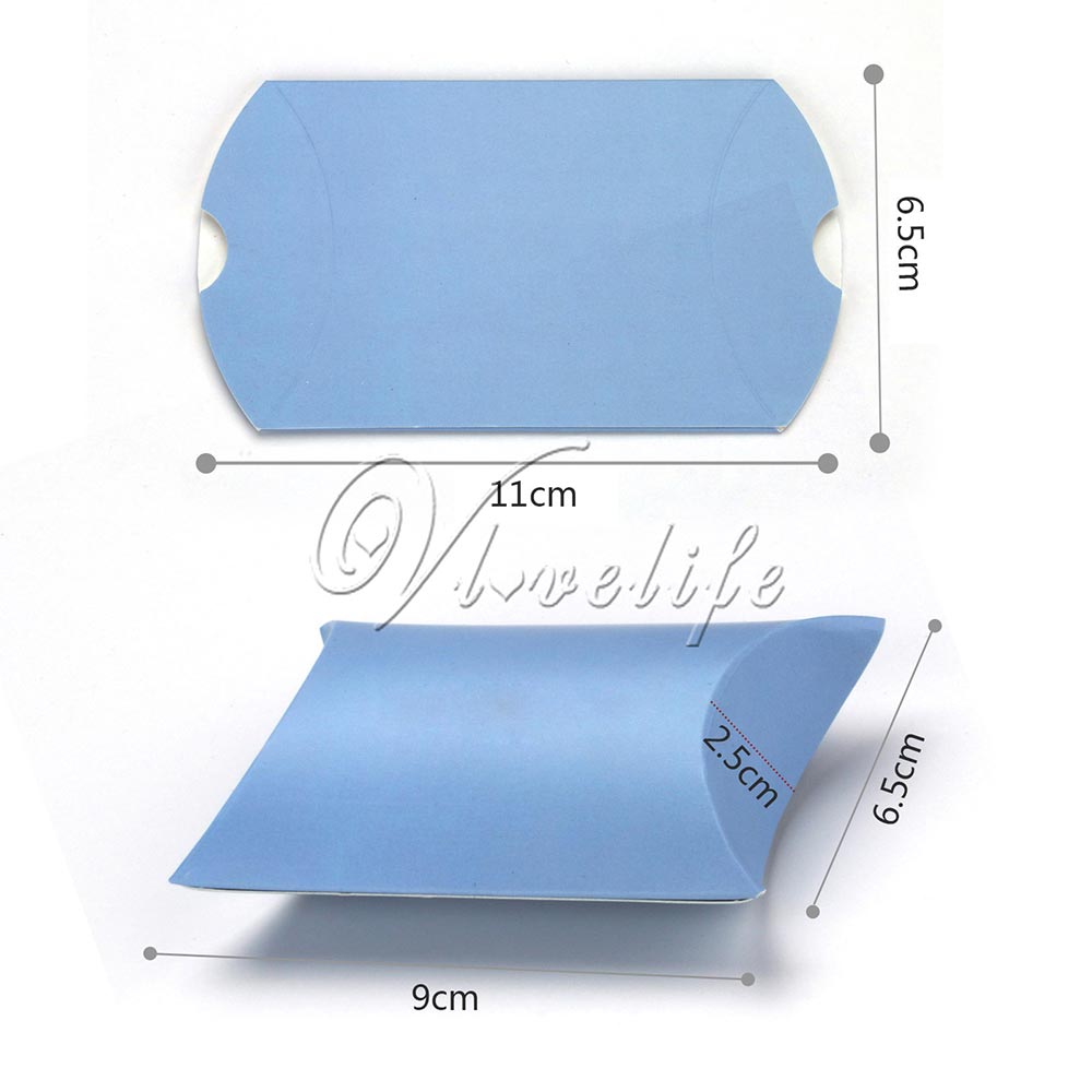 Gift Wrap 100pcs/lot New Style Pillow Shape Boxes Candy Box for Wedding Party Favor Decor Paperboard / PVC /Brown Kraft