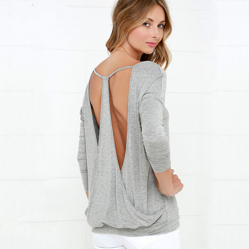 camisetas mujer backless sexy v neck t shirt women t-shirt tee shirts womens tops fashion 2015 cotton loose woman vetement femme, Black
camisetas mujer backless sexy v neck t shirt women t-shirt tee shirts womens tops fashion 2015 cotton loose woman vetement femme, Black