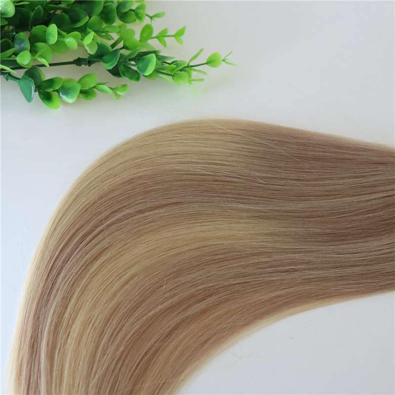 #18 #613 Balayage Ombre Color Ash Blonde Fading to Golden Blonde Brazilian Human Remy Hair Glue Skin Weft 40pcs Tape In Hair Extensions