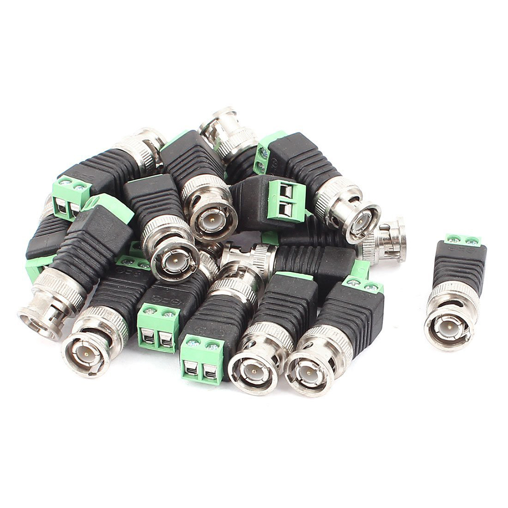 Coaxial Coax CAT5 BNC Male Connector for CCTV Camera Security System Surveillance Accessories New Arrival