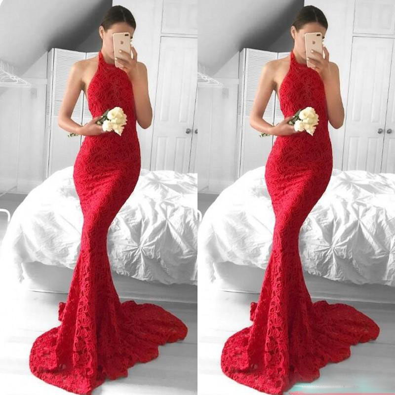 Amercian Celebrity Wear Mermaid Stylish Prom Dresses Lace Halter Neck Zipper Back Evening Party Dresses High Neck Sweep Train Evening Gown, Water melon
Amercian Celebrity Wear Mermaid Stylish Prom Dresses Lace Halter Neck Zipper Back Evening Party Dresses High Neck Sweep Train Evening Gown, Water melon