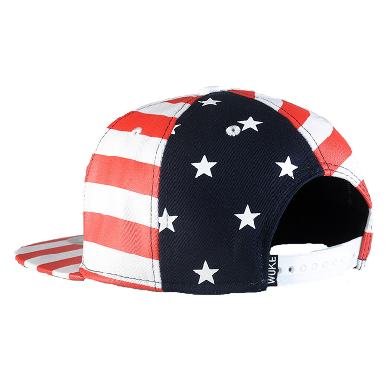 Unisex American Flag Printing Baseball Cap Flat Striped Brim Caps Stars Hip hop Gorras Hat Snapback Hats For Women And Men