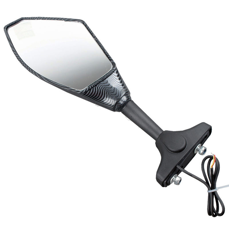 New Turn Signal Integrated Racing Sport Mirrors For Yamaha R1 R6 FZ Motorcycle GSXR 600 750 20012005 20092012 GSXR 1000 200120